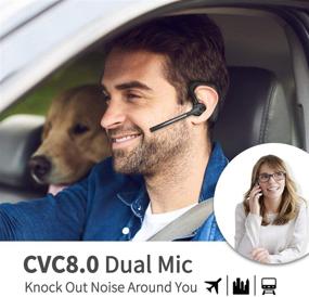 img 3 attached to 🎧 Wireless Bluetooth Headset 5.0 with CVC8.0 Dual Mic Noise Cancelling, 16Hrs Talktime, Hands-Free Earphone for iPhone, Android, Truck Driver, Cell Phones