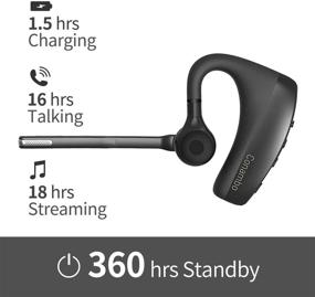 img 2 attached to 🎧 Wireless Bluetooth Headset 5.0 with CVC8.0 Dual Mic Noise Cancelling, 16Hrs Talktime, Hands-Free Earphone for iPhone, Android, Truck Driver, Cell Phones