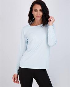 img 3 attached to 👚 Stay Comfy and Stylish with 4 Pack: Women's Dry-Fit Tech Stretch Long-Sleeve Athletic Workout T-Shirt (Plus Size Options Available)