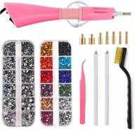 💎 bling up your crafts with the blinginbox hotfix applicator: 4000pcs mix color rhinestones, 7 nozzles, cleaning kit, tweezers & brush included! logo