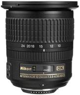 📷 nikon 10-24mm f/3.5-4.5g ed zoom lens with auto focus for nikon dslr cameras - af-s dx nikkor logo