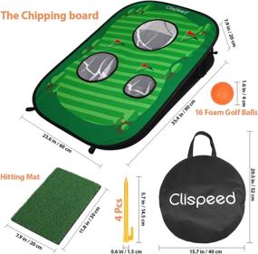 img 1 attached to ⛳️ CLISPEED Foldable Golf Chipping Net - Lightweight Golf Target Net with Cornhole Game Set for Effective Golfing Practice, Training & Sport - Perfect for Home, Outdoor & Indoor Use