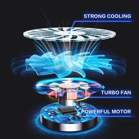 img 1 attached to Laptop Cooling Pad for 14-18 Inch Gaming Laptop - Double Blower, Adjustable Stand, USB Ports, Colorful Lights, Powerful Fans (Red)