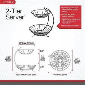 img 1 attached to 🧺 Spectrum Diversified Tiered Server Baskets: Organize and Display with Style!