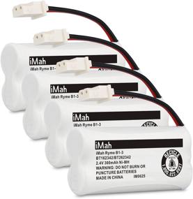 img 4 attached to iMah Ryme B1-3 BT162342 BT262342 2.4V 300mAh Ni-MH Cordless Telephone Batteries - Compatible with AT&T and VTech Handsets - Pack of 4