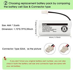 img 1 attached to iMah Ryme B1-3 BT162342 BT262342 2.4V 300mAh Ni-MH Cordless Telephone Batteries - Compatible with AT&T and VTech Handsets - Pack of 4