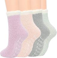 🧦 cozy up this winter with women's fluffy sleep socks - fleece, fuzzy, athletic, warm & plush! логотип