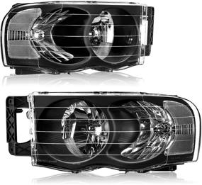 img 4 attached to 2002-2005 Dodge Ram Pickup Truck Headlight Assembly - OE Style Replacement Headlamps with Clear Reflector Lens - AUTOSAVER88