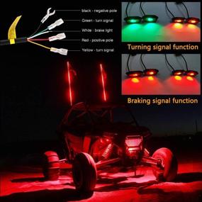 img 1 attached to 🚦 BEATTO 4 Pods RGB LED Rock Light Kits: Ultimate Control with Brake, Turn, Remote, and Simultaneous APP Access