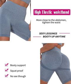 img 1 attached to 🩳 Vaslanda Seamless Shorts: High Waist Butt Lifting Workout Scrunch Booty Biker Shorts for Women