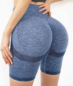 img 3 attached to 🩳 Vaslanda Seamless Shorts: High Waist Butt Lifting Workout Scrunch Booty Biker Shorts for Women