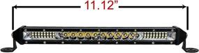 img 3 attached to 🚚 M-Series 10-inch Ultra Slim High Output Osram LED Light Bar | Single Row Spot & Flood Combo Beam | Off Road Truck, ATV, Marine Boat, RV, Heavy Equipment Vehicles | 12-30 Volts