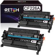 🖨️ high-quality retch compatible black toner cartridges - replacement for hp 26a cf226a 26x cf226x - compatible with laserjet pro m402dne m402dn m402n m402dw mfp m426fdw m426fdn m426dw tray - pack of 2 logo