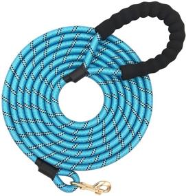 img 4 attached to 🐶 Shorven Reflective Training Dog Leash with Soft Handle - Durable Nylon Strong Dog Rope Lead, 5-20 FT Long