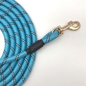 img 3 attached to 🐶 Shorven Reflective Training Dog Leash with Soft Handle - Durable Nylon Strong Dog Rope Lead, 5-20 FT Long