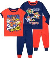 top-rated paw patrol boys pajamas set - pack of 2: outstanding quality and design for little heroes! logo