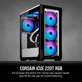 img 3 attached to 💡 Корпус игрового компьютера Corsair iCUE 220T RGB White: умный средний корпус формата ATX для геймеров с закаленным стеклом