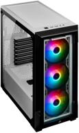 💡 корпус игрового компьютера corsair icue 220t rgb white: умный средний корпус формата atx для геймеров с закаленным стеклом логотип