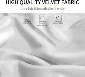 img 3 attached to 🛌 JJIMOO Velvet Body Pillowcase - Ultra Soft Breathable Luxury Pillow Case with Hidden Zipper, Wrinkle, Fade, and Stain Resistant - Silver Grey (20×54 inch)