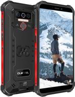 📱 oukitel wp5 rugged cell phone, ip68 waterproof smartphone with 8000mah battery, 5.5'' hd+ display, 4gb ram 32gb rom, unlocked phone with face id fingerprint, triple camera, global version 4g lte gsm cell phone (black) logo