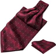 👔 enhance your formal look with the hisdern jacquard cravat pocket square logo