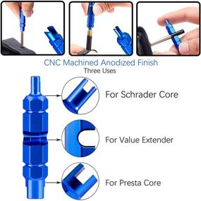 img 3 attached to Versatile VANICE Valve Core Remover Tool Kit for Efficient Bicycle, Car, and Motorcycle Tire Valve Repair