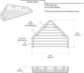 img 1 attached to 🛁 Gatco 1513 7-Inch Corner Basket: Sleek Shower or Tub Organizer in Satin Nickel