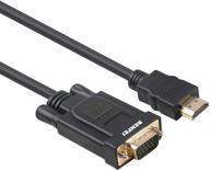 benfei gold-plated hdmi to vga cable - 6 feet with power, audio - compatible for computer, laptop, monitor, projector, hdtv, roku, xbox, raspberry pi logo