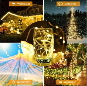 img 3 attached to 🔌 ZAECANY 100ft 300 Fairy Lights Plug in - Waterproof, Dimmable, 8 Scene Modes - Indoor/Outdoor Decor Christmas String Lights Warm White