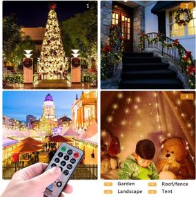 img 2 attached to 🔌 ZAECANY 100ft 300 Fairy Lights Plug in - Waterproof, Dimmable, 8 Scene Modes - Indoor/Outdoor Decor Christmas String Lights Warm White