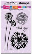 🌺 stampendous ssc1111 perfectly clear stamp: elegant agapanthus thank you design logo