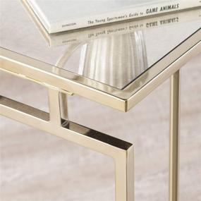 img 2 attached to SEI Furniture Colbi Glam Glass-Topped C-Table - Champagne with Antique Mirror: Elegant and Functional Addition to Any Space