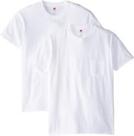 👕 hanes premium cotton pocket t shirt for men: stylish clothing for t-shirts & tanks logo