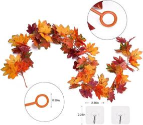 img 2 attached to 🍁 Fall Decor Maple Leaf Garland CaseTank - 2 Pack of 5.8Ft/Piece Autumn Hanging Vine Artificial Foliage Garland Fall Decorations for Home, Wedding, Thanksgiving Party - Mixed Color