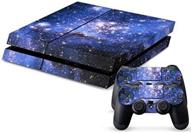 🌌 starry sky galaxy vinyl skin decal for sony playstation 4 console - optimize your ps4 sticker search logo