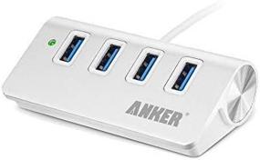 img 1 attached to 🔌 Anker 4-Port USB 3.0 Unibody Aluminum Data Hub for MacBook, iMac, Surface Pro, and More