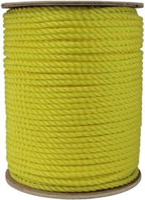 img 4 attached to 🧵 ATERET 3/8 Inch x 100 Feet Twisted Polypropylene Rope - 2,430 lbs. Tensile Strength for DIY Projects, Marine, Commercial Use