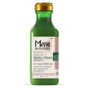 img 4 attached to Maui Moisture Thicken & Restore + Bamboo Fibers Strengthening Shampoo for Softening 💆 & Renewing Brittle & Natural Hair - Vegan, Silicone & Paraben-Free -13 fl oz