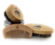 g b s premium synthetic bristles exfoliate logo