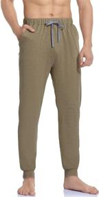 img 4 attached to 👖 COLORFULLEAF Cotton Closed Bottom Pockets: Lounge in Style with Men's Clothing and Sleepwear