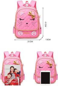 img 3 attached to 🎒 MITOWERMI Bowknot Rolling Backpack Trolley