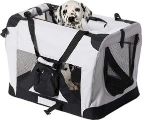 img 2 attached to Airline Approved Soft-Sided Mesh Pet Travel Carrier for Dogs and Cats: Foldable and Convenient