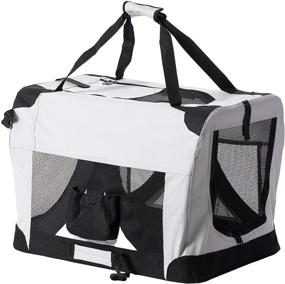 img 1 attached to Airline Approved Soft-Sided Mesh Pet Travel Carrier for Dogs and Cats: Foldable and Convenient