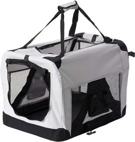 img 4 attached to Airline Approved Soft-Sided Mesh Pet Travel Carrier for Dogs and Cats: Foldable and Convenient