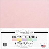 🎨 pretty in pastels: 25 sheets of 12 x 12 inch 65 lb cover cardstock - multi-pack assortment by cardstock warehouse logo