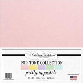 img 4 attached to 🎨 Pretty in Pastels: 25 Sheets of 12 x 12 inch 65 lb Cover Cardstock - Multi-Pack Assortment by Cardstock Warehouse