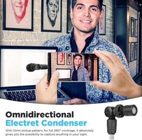 img 3 attached to 🎙️ Saramonic USB-C телефонный микрофон Mini Plug & Play Mic для Samsung, Huawei и других устройств USB-C - Идеально подходит для смартфонов, подкастов, записи спортивных мероприятий