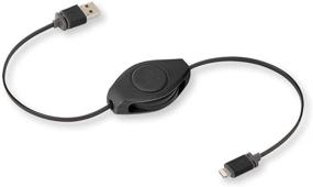 img 4 attached to ETLTUSBBLK Премиальный выдвижной кабель Lightning to USB для зарядки и синхронизации iPhone, iPod и iPad - черный (3.2ft)