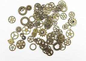 img 2 attached to 🔧 TBWHL 200g Antique Steampunk Gears: Assorted Clock Watch Wheel Gear for Crafting (Bronze) - 150pcs Approx