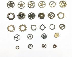 img 1 attached to 🔧 TBWHL 200g Antique Steampunk Gears: Assorted Clock Watch Wheel Gear for Crafting (Bronze) - 150pcs Approx